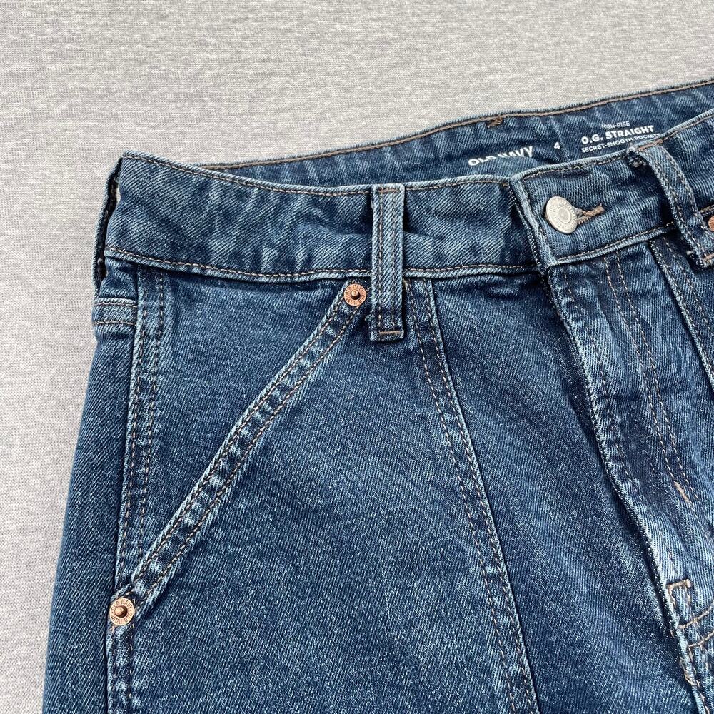 Old Navy Women's Straight Leg Jeans - Blue - Picture 13 of 15